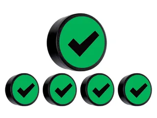 Magneet check 35mm groen 5 stuks - 1
