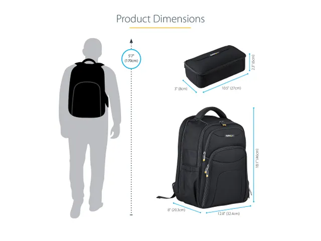 17.3 Inch Laptop Rugzak met Verwijderbare Opbergtas