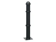 Trottoirpaal 900mm Ø 102mm Met Halve Kogel-kap Met Bodemplaat
