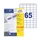 Etiket Avery Zweckform 3666-200 38x21.2mm wit 13000stuks
