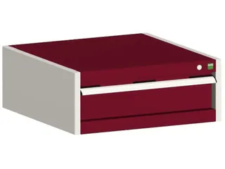 ladekast HxBxD 250x650x525mm 1lade RAL7035 front RAL3004 - 1