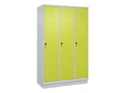 locker,HxBxD 1950x1200x500mm,3vak,vak B 400mm,draaigrendel,sokkel