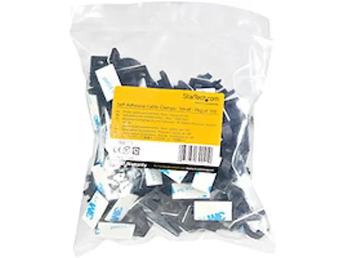 Zelfklevende Kabelmanagement Clips 5.5mm zwart 100 stuks