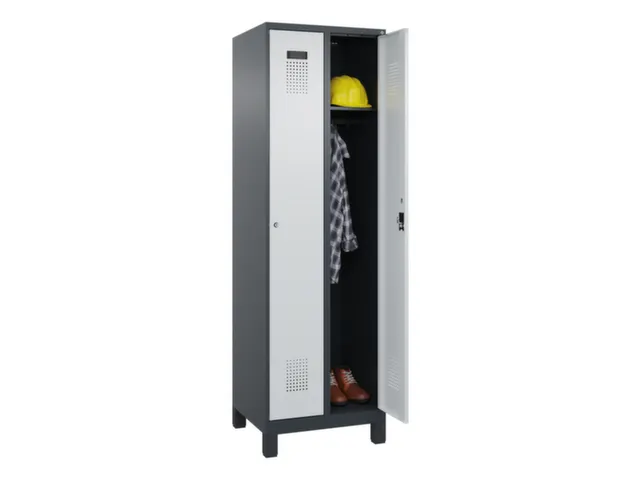 locker,HxBxD 1950x600x500mm,2vak,vak B 300mm,cil.-slot,voeten
