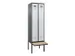 locker met bank,voor scheiding van kleding,HxBxD 2120x600x815mm,2vak