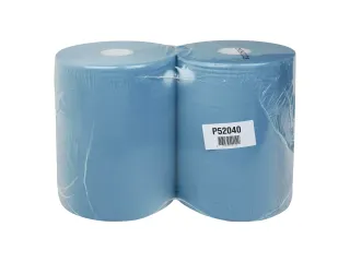 Poetspapier P52040 Euro gerecycled 2-laags Blauw 2 Rol - 1