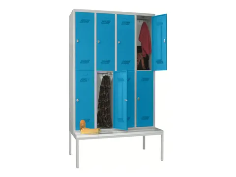 banklocker,dubbeldeks,HxBxD 2150x1200x800mm,RAL7035,front RAL5012
