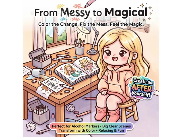Kleurboek Cute Cozy From Messy to Magical