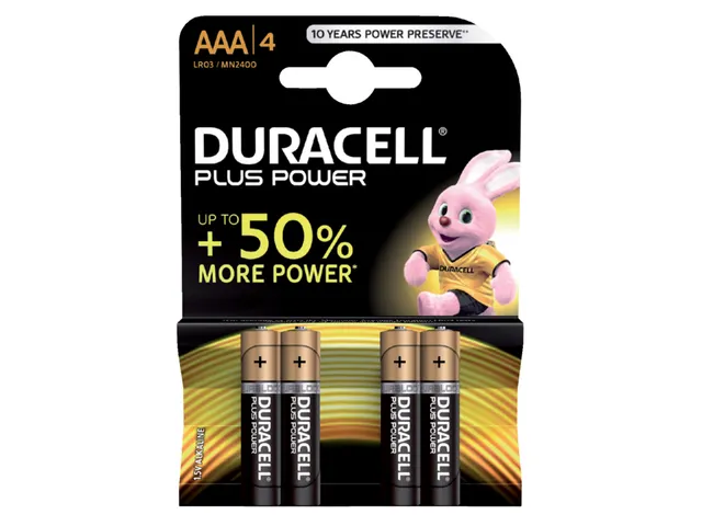 Batterij Duracell Plus Power 4x AAA Alkaline