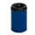 prullenmand zelfblussend 15 liter HxØ 370x250mm kop zwart blauw