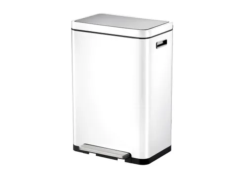 X-Cube pedaalemmer 45 Liter Wit Mat RVS