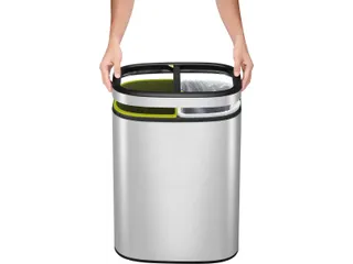 Afvalbak Mat Rvs OLI-Cube Open Top Bin 20+20 Liter - 3
