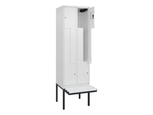 Z-garderobekast,HxBxD 2120x600x815mm,2vak,vak B 300mm,cil.-slot