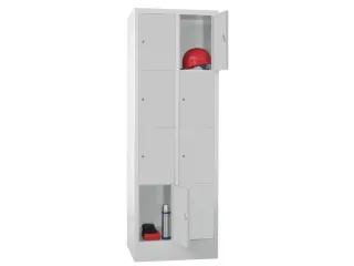 lockerkast,RAL 7035,HxBxD 1850x600x500mm,2x4vakken,vak B 300mm - 1