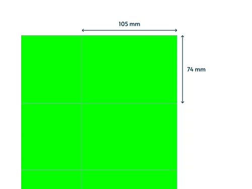 Etiket 105x74mm Fluor Groen 100 Vel