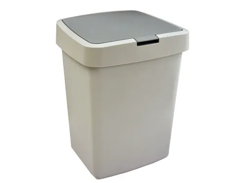 Afvalbak Delta Grijs Klepdeksel 10 Liter