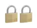 Hangslot MasterLock 150EURT 2 gelijksluitend messing 50mm