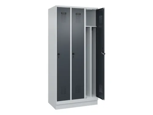 locker voor scheiding van kleding,HxBxD 1950x900x500mm,3vak