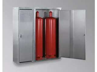 gasflessenkast,v. 3x33kg fles,HxBxD 1435x1320x400mm,m. dak - 1