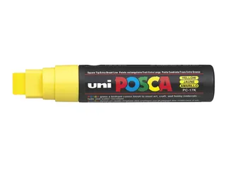 Verfstift Posca PC17K Extra Brede punt 15mm rechthoek geel - 2