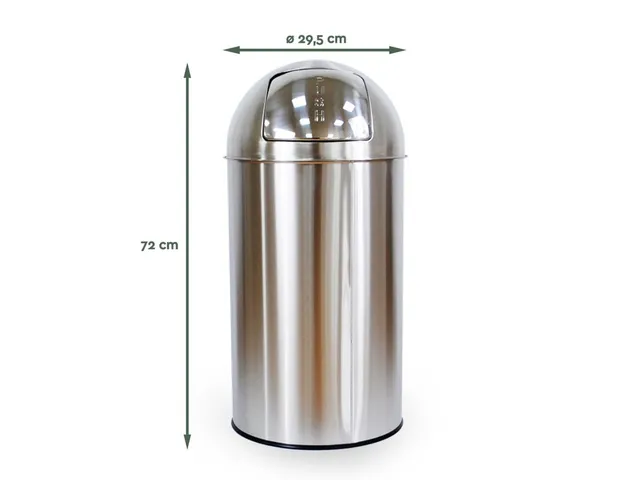 Push Bin Prullenbak RVS 40 Liter