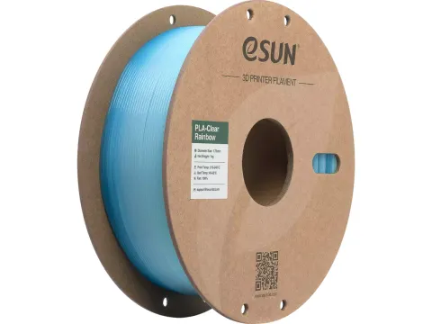 eSUN 3D printer Filament PLA-Clear 1,75mm Transparant Blauw Wit 1kg