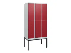 dubbeldekse locker,HxBxD 1950x900x500mm,3x2vak.,vak B 300mm,cil.-slot
