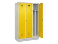 locker voor scheiding van kleding,HxBxD 1950x1200x500mm,3vak