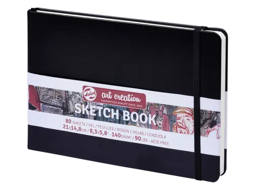 Schetsboek Talens Art Creation zwart 21x15cm 140gr 80vel