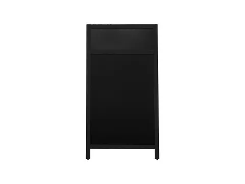 Europel Krijtstoepbord met Topbord 660 x 1280 mm Zwart