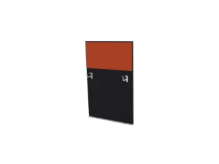 baliepaneel,v. bureau,aanbouw rechts,B 800mm,CC-zwart,BN3012-oranje - 1