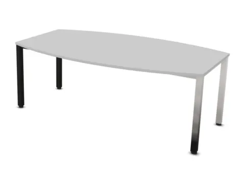 vergadertafel,HxBxD 740x2000x1200mm,vatvormig,MP-lichtgrijs