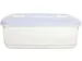 Boîte de conservation rectangulaire 3L transparent + couvercle blanc