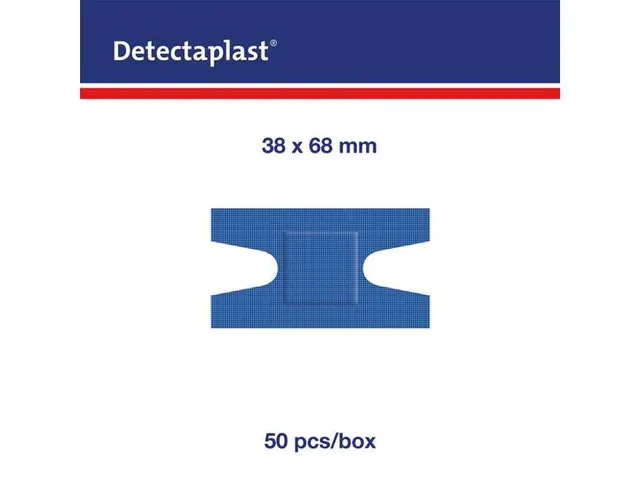 Detectaplast 8246 kneukel textielpleister elastisch blauw 50 stuks