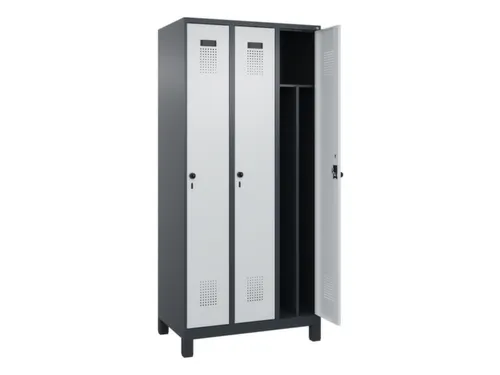 locker voor scheiding van kleding,HxBxD 1950x900x500mm,3vak