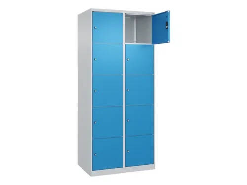 lockerkast,HxBxD 1850x800x500mm,2x5vakken,vak B 400mm,cil.-slot