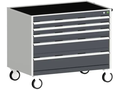 ladekast HxBxD 880x1050x650mm 5laden romp RAL7035 front RAL7016