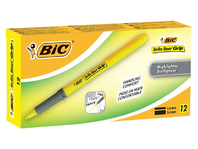 Markeerstift Bic Highlighter Grip Geel