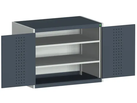 kast met geperforeerde platen,HxBxD 800x1050x525mm,2xStalen bodem