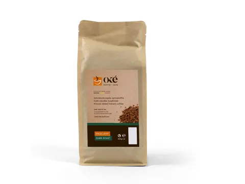 OKE Koffie Instant Excellent Dark Roast oploskoffie zak 500 gram