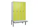 locker voor scheiding van kleding,HxBxD 2120x1200x815mm,4vak