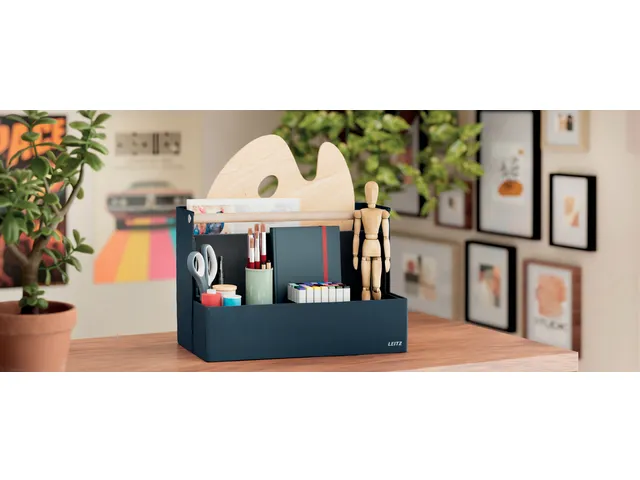 Organiseur de bureau portable Leitz tissu gris foncé