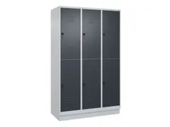 dubbeldekse locker,HxBxD 1950x1200x500mm,3x2vak.,vak B 400mm