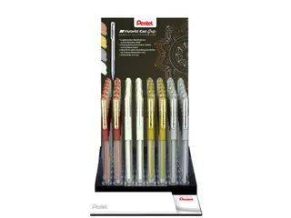 Gelschrijver Pentel K118 Grip medium assorti 4 kleuren - 1