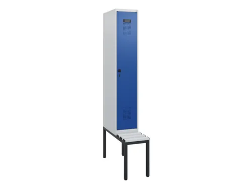 locker met bank,HxBxD 1950x300x815mm,1vak,vak B 300mm,draaigrendel