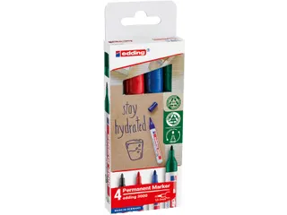Viltstift edding 3000 creatief rond 1.5-3mm assorti blister à 4 stuks - 2