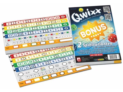 White Goblin Qwixx Bonus dobbelspel, 2 extra scorebloks