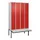 locker met bank,HxBxD 2120x1200x815mm,4vak,vak B 300mm,draaigrendel