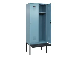 locker met bank,HxBxD 2120x800x815mm,2vak,vak B 400mm,cilinderslot - 1