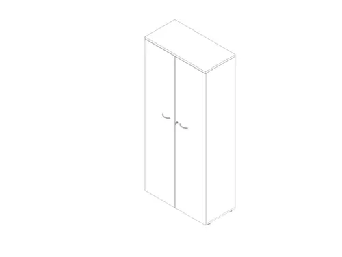 Kantoorkast Romp Wit Front Wit bxdxh 900x450x2000mm